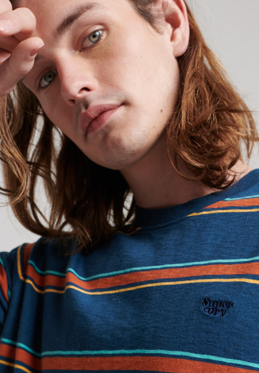 Superdry Organic Cotton Vintage Textured Stripe T-Shirt Levere