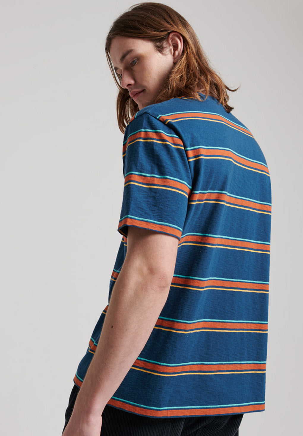 Superdry Organic Cotton Vintage Textured Stripe T-Shirt Levere