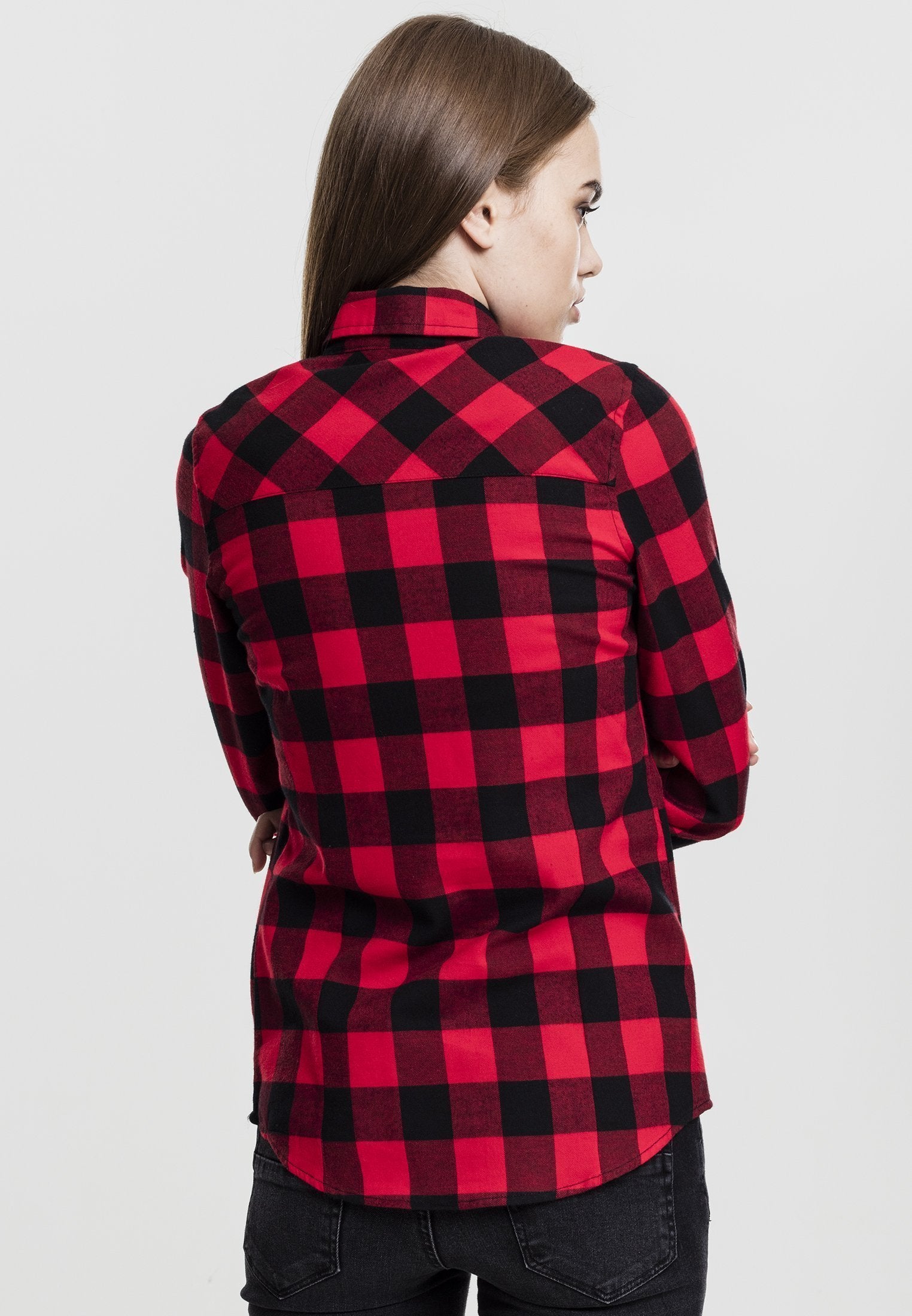 Urban Classics Ladies Turn up Checked Flanell Shirt