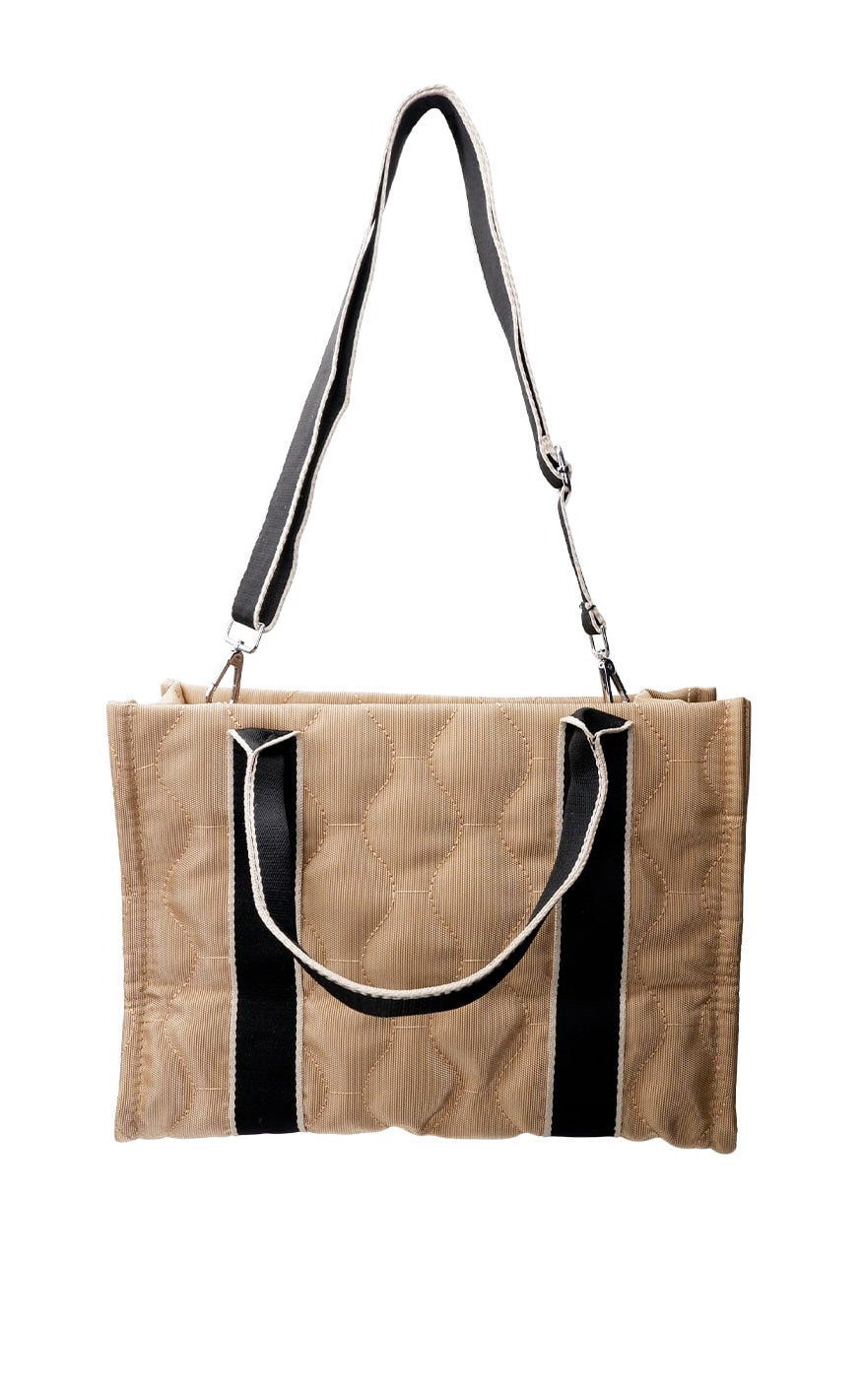 Black Colour Taske - Vanda Tote - Sand