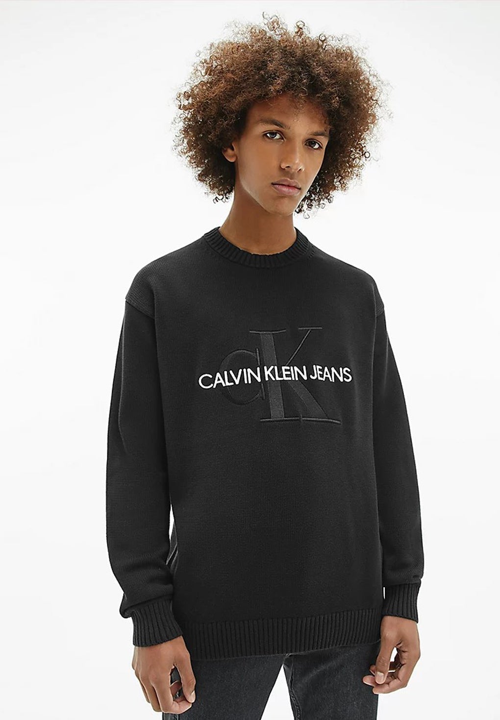 Calvin Klein Jeans Relaxed Cotton Monogram Jumper