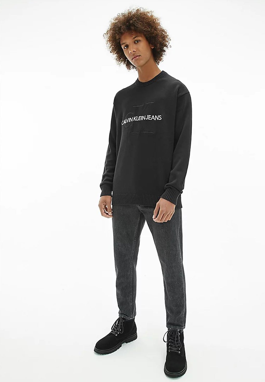 Calvin Klein Jeans Relaxed Cotton Monogram Jumper