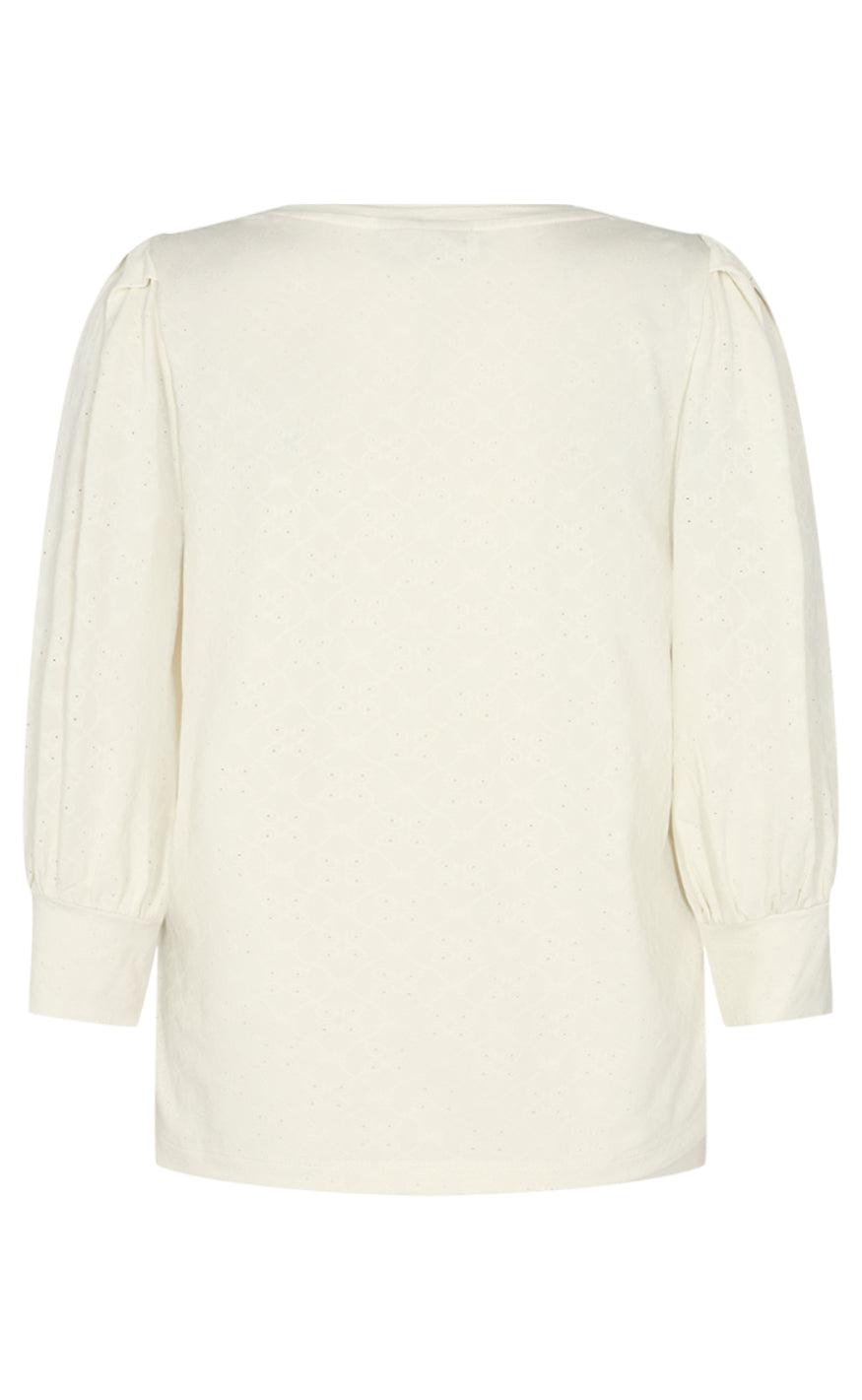 Freequent Bluse - Blond - Off. White