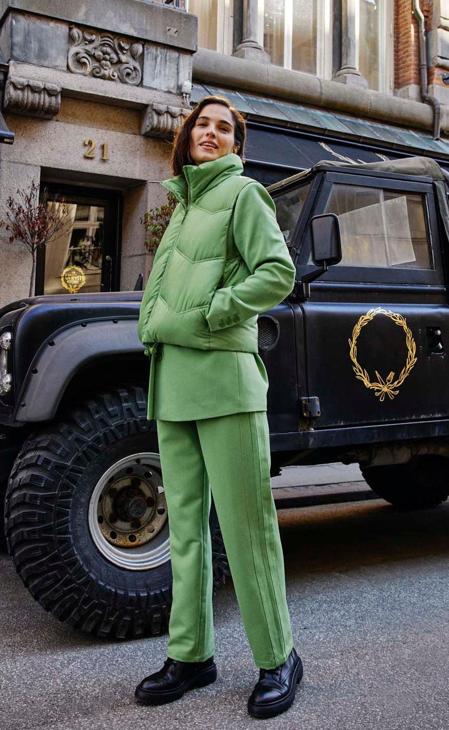 Freequent Bukser - Lenna - Piquant Green