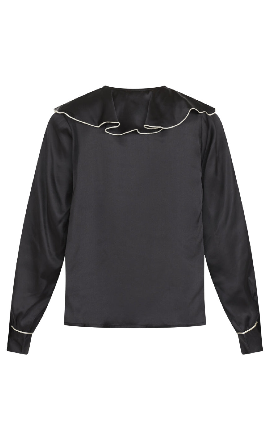 Love & Divine Bluse - Love1241 - Black/Cream Online nu