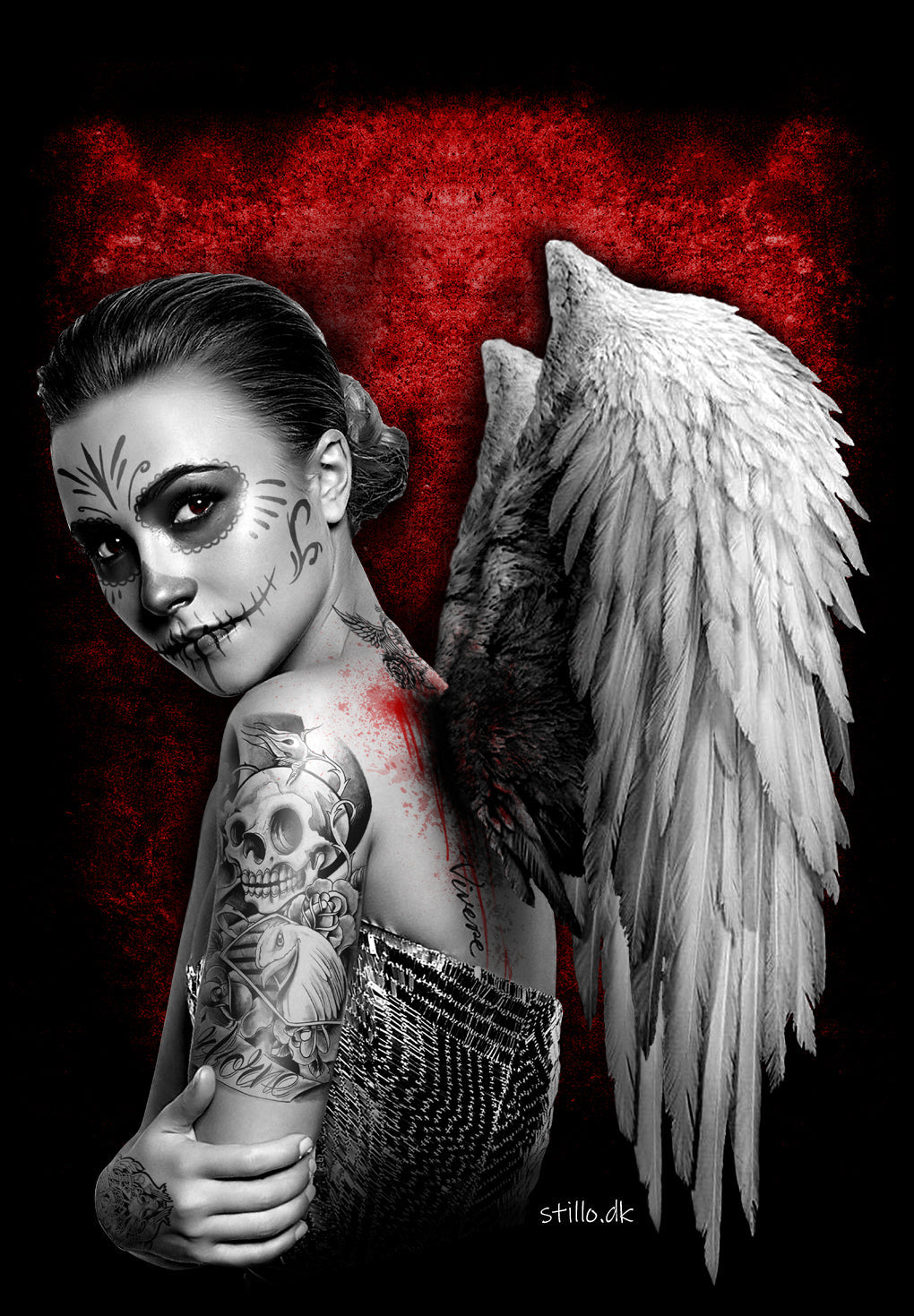 Stillo Women angel with wings T-shirt Hot på udsalg