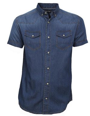 Super Ego S/S Denim spotted Shirt