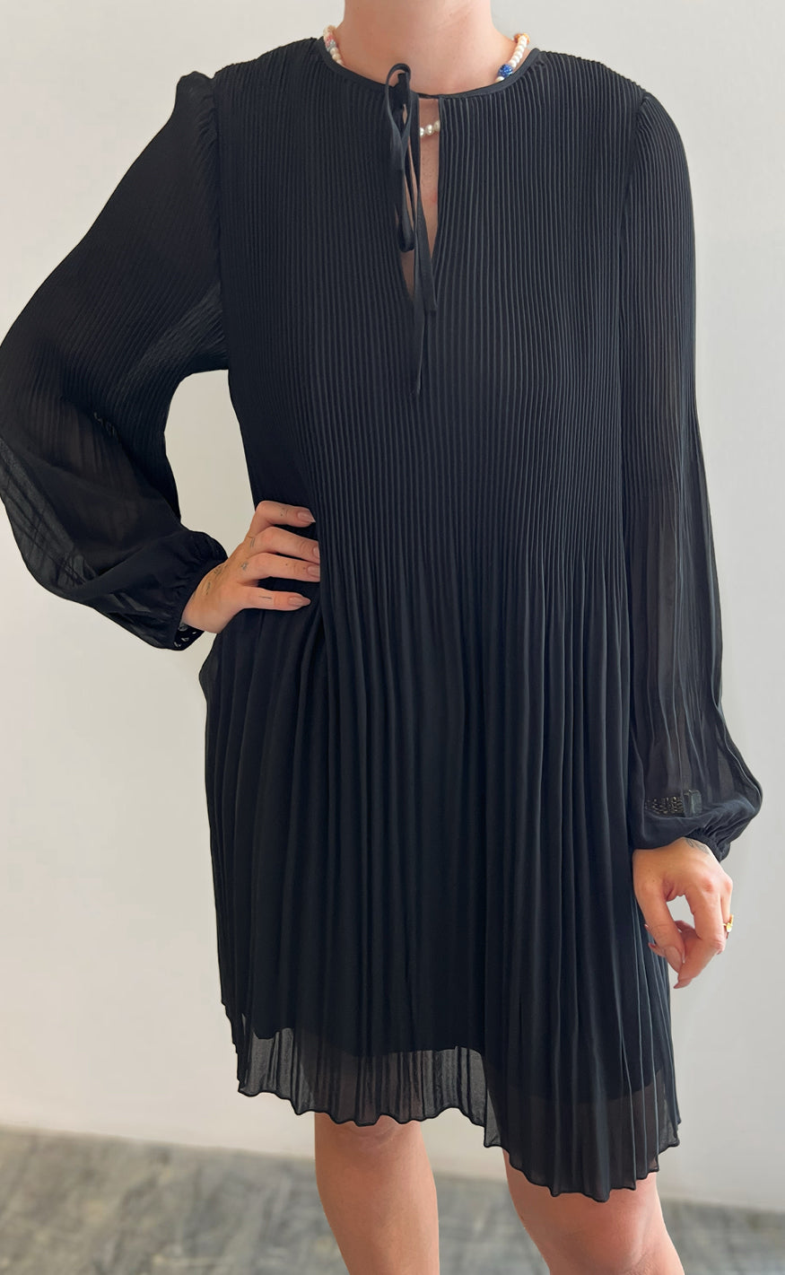 Pieces Kjole - Naomie O-Neck Short - Black