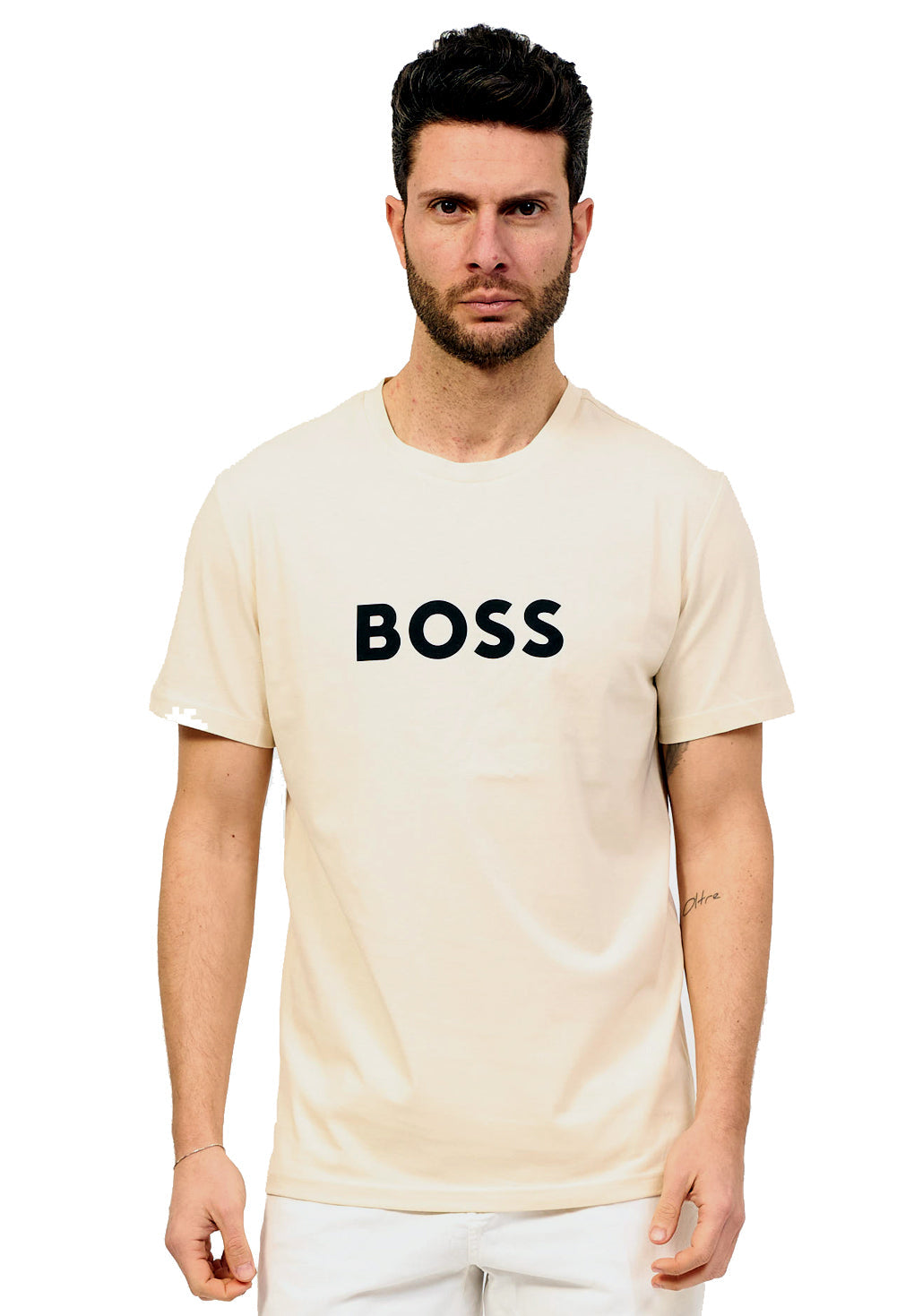 Hugo Boss Large Logo RN T-shirt Hot på udsalg