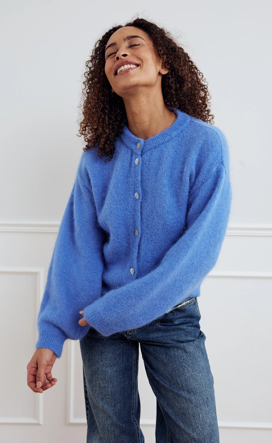 Noella Cardigan - Kae - Dove Blue Mode