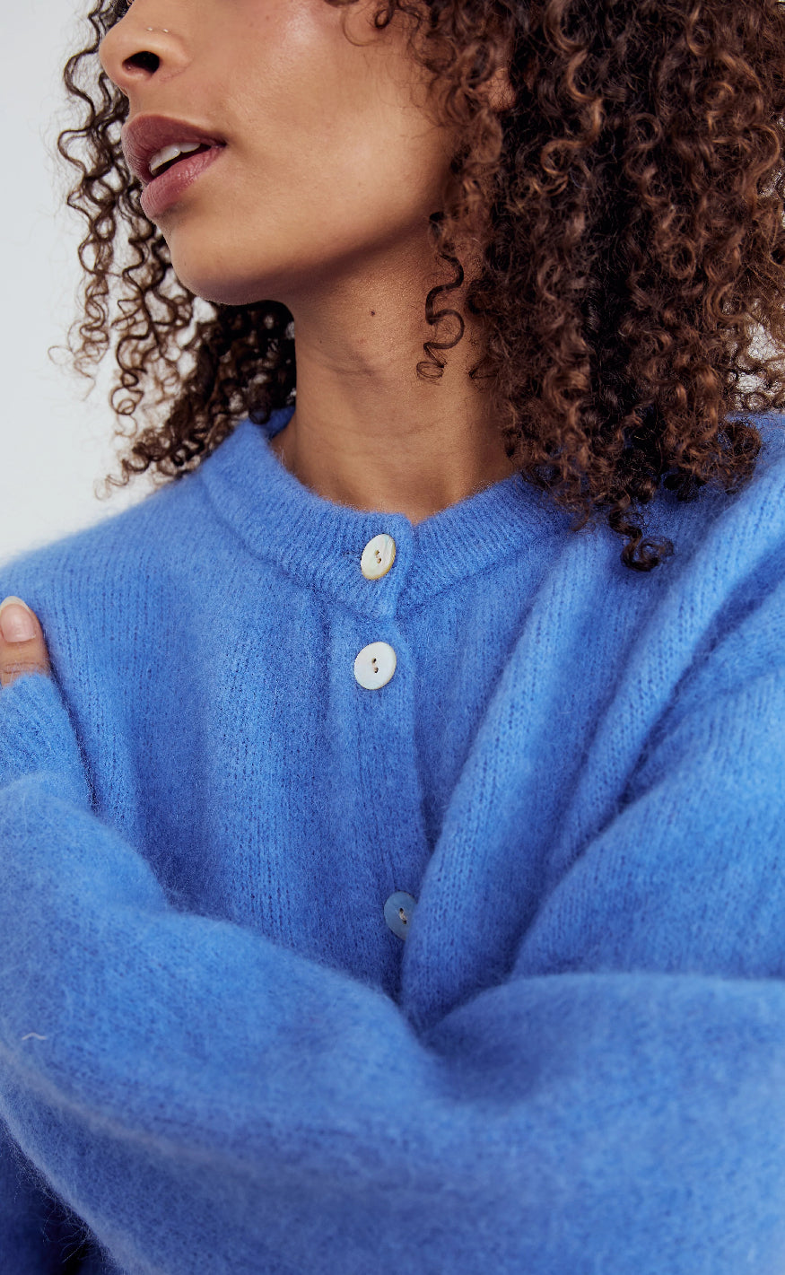Noella Cardigan - Kae - Dove Blue Mode