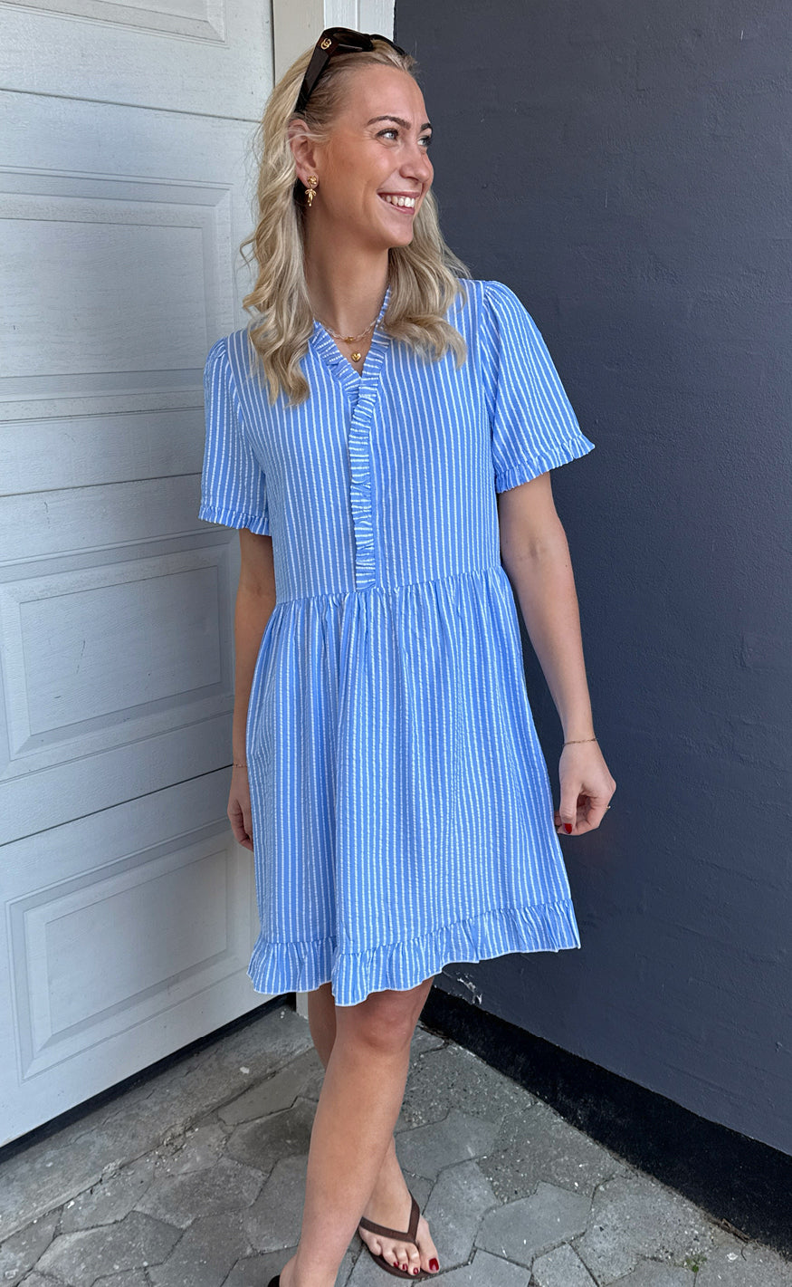 Say INA Copenhagen Kjole - Catja Summer - Blue Striped
