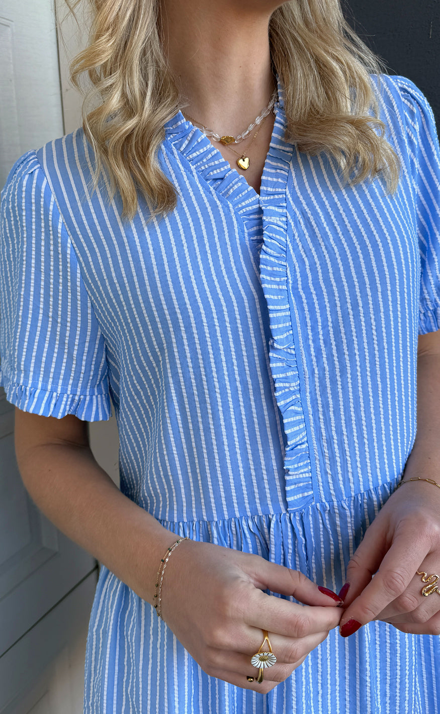 Say INA Copenhagen Kjole - Catja Summer - Blue Striped
