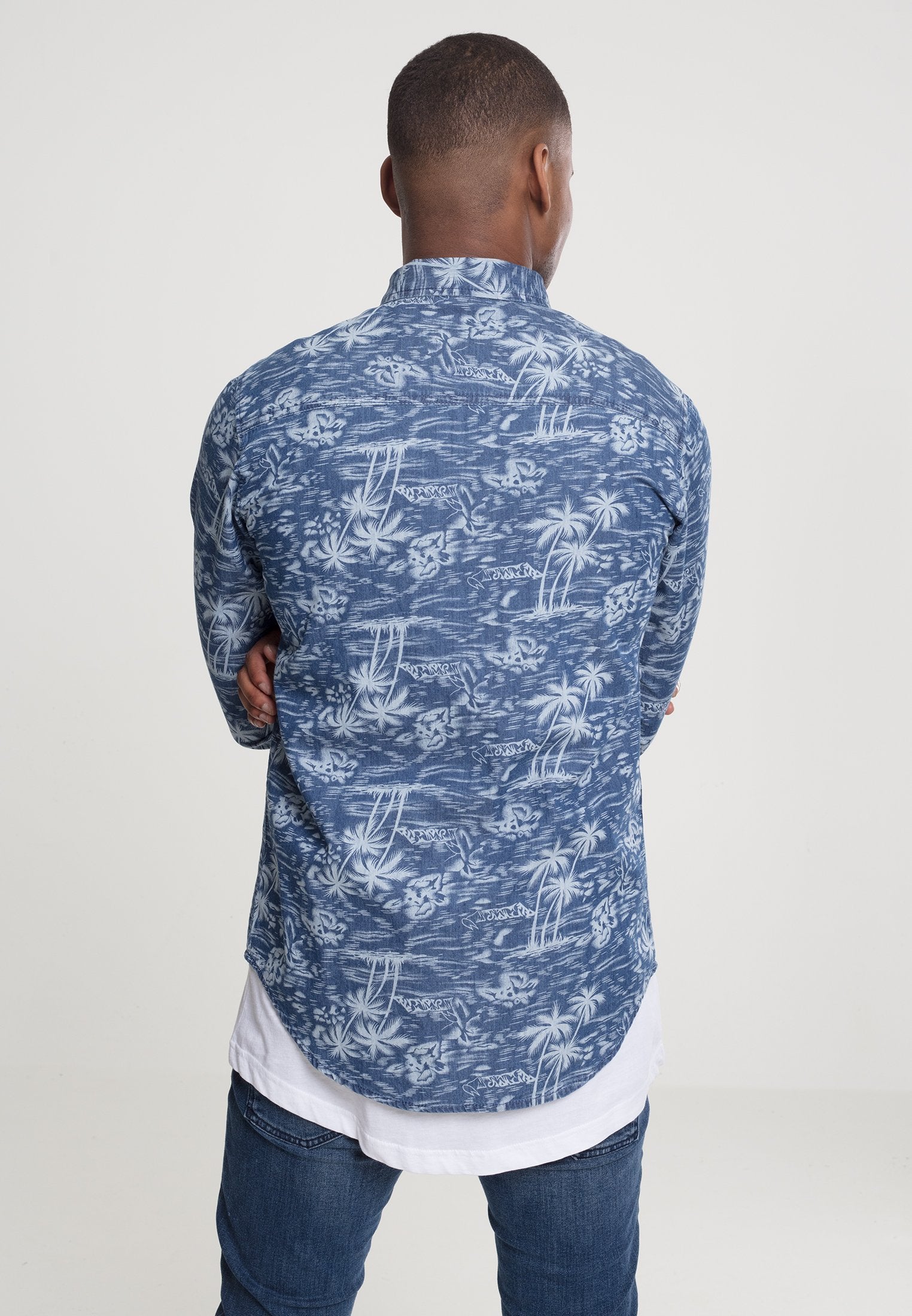 Urban Classics Printed Palm Shirt