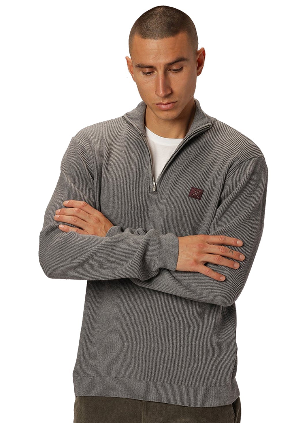 Clean Cut Basic Organic 1/2 Zip Knit