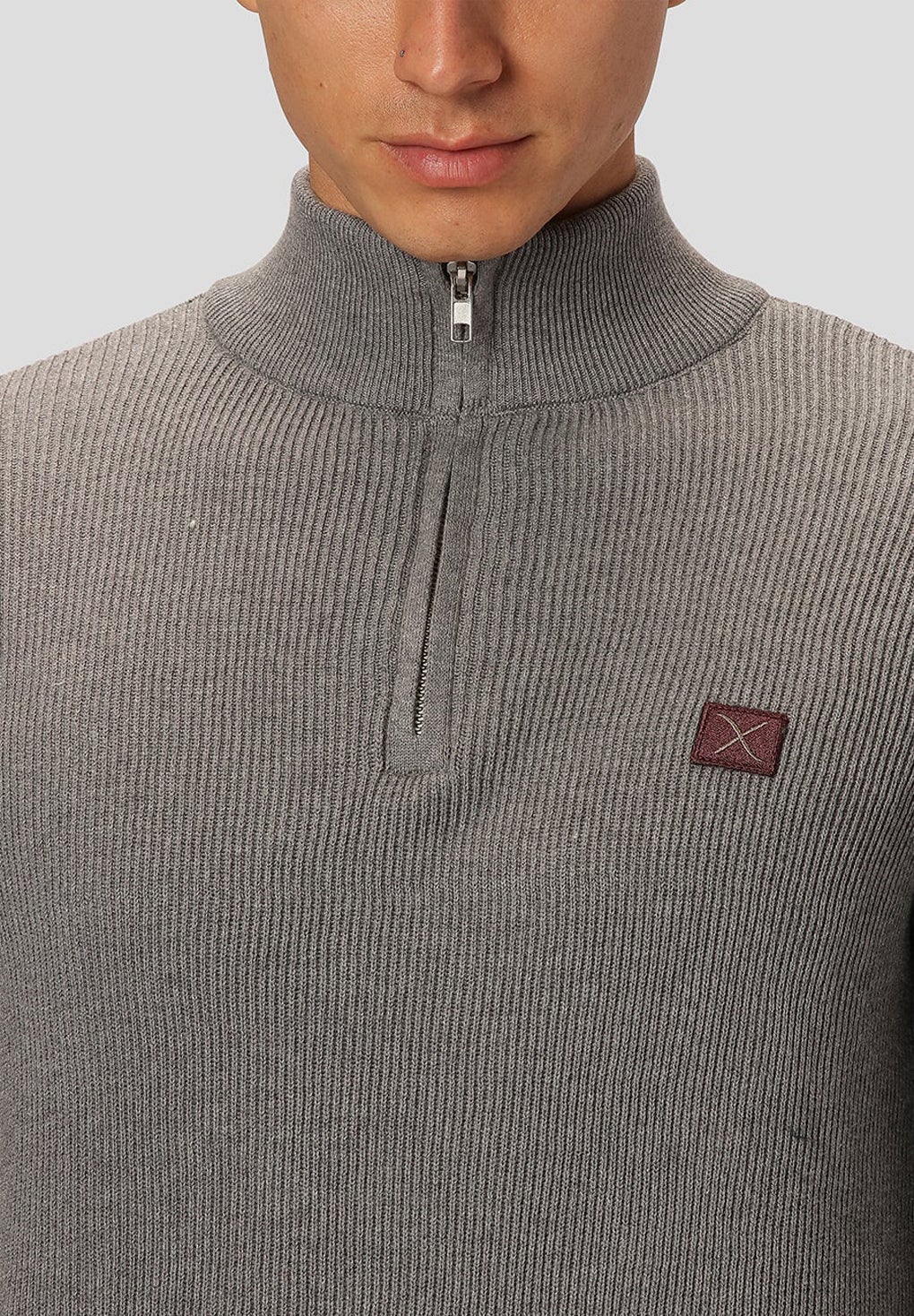 Clean Cut Basic Organic 1/2 Zip Knit