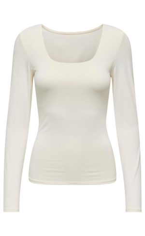 ONLY Bluse - Ea Deep 2 Ways - Cloud Dancer