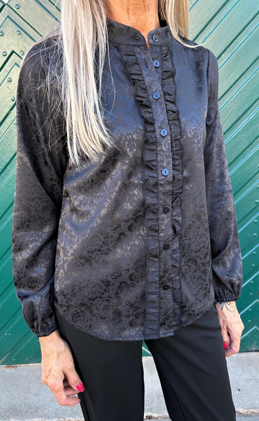 Say INA Copenhagen Skjorte - Florina - Black Flower