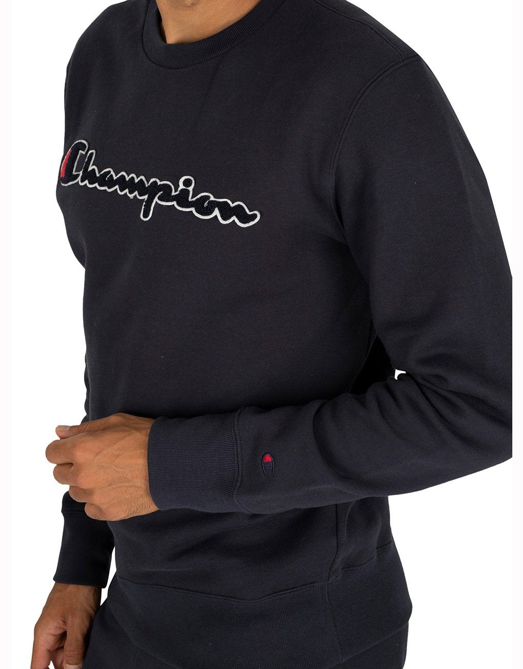 Champion Script Logo Recylced Cotton Terry Sweatshirt