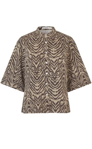 Global Funk Bluse - Aulana-G - Zebra Mist Online Hot Salg