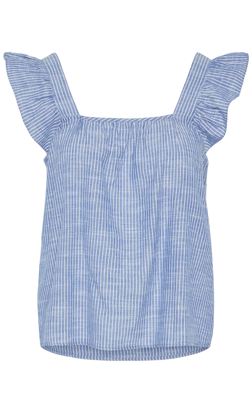 Pieces Top - Apia - Nautical Blue/Bright White Online Hot Salg