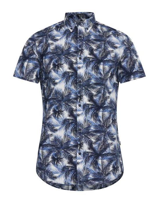 !Solid Bill S/S BD AOP Palm Shirt