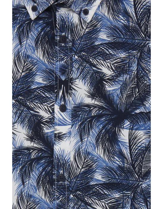 !Solid Bill S/S BD AOP Palm Shirt