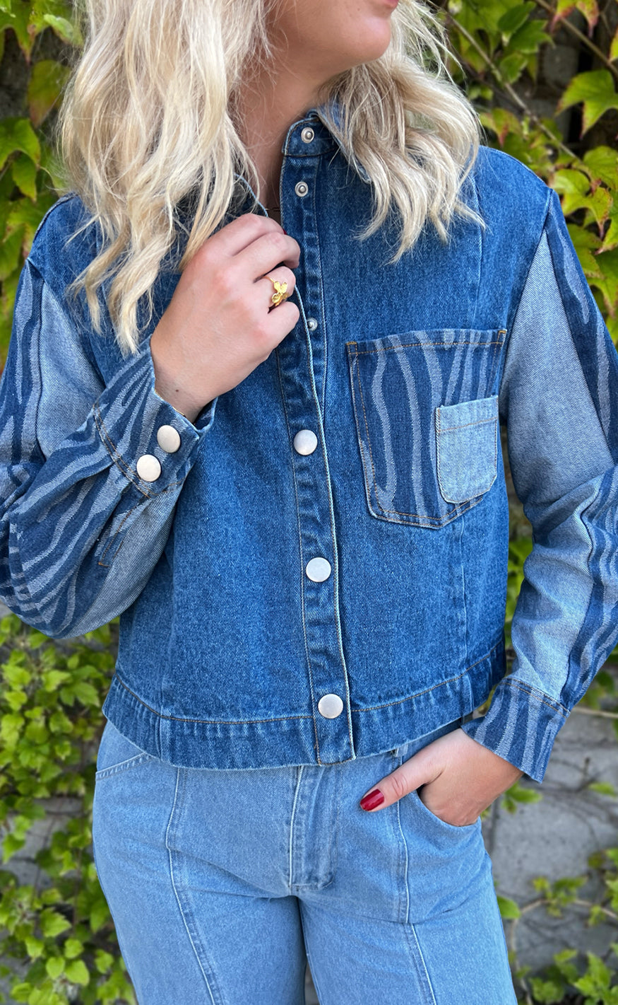 Noella Bluse - Kimbra - Patch Denim på udsalg