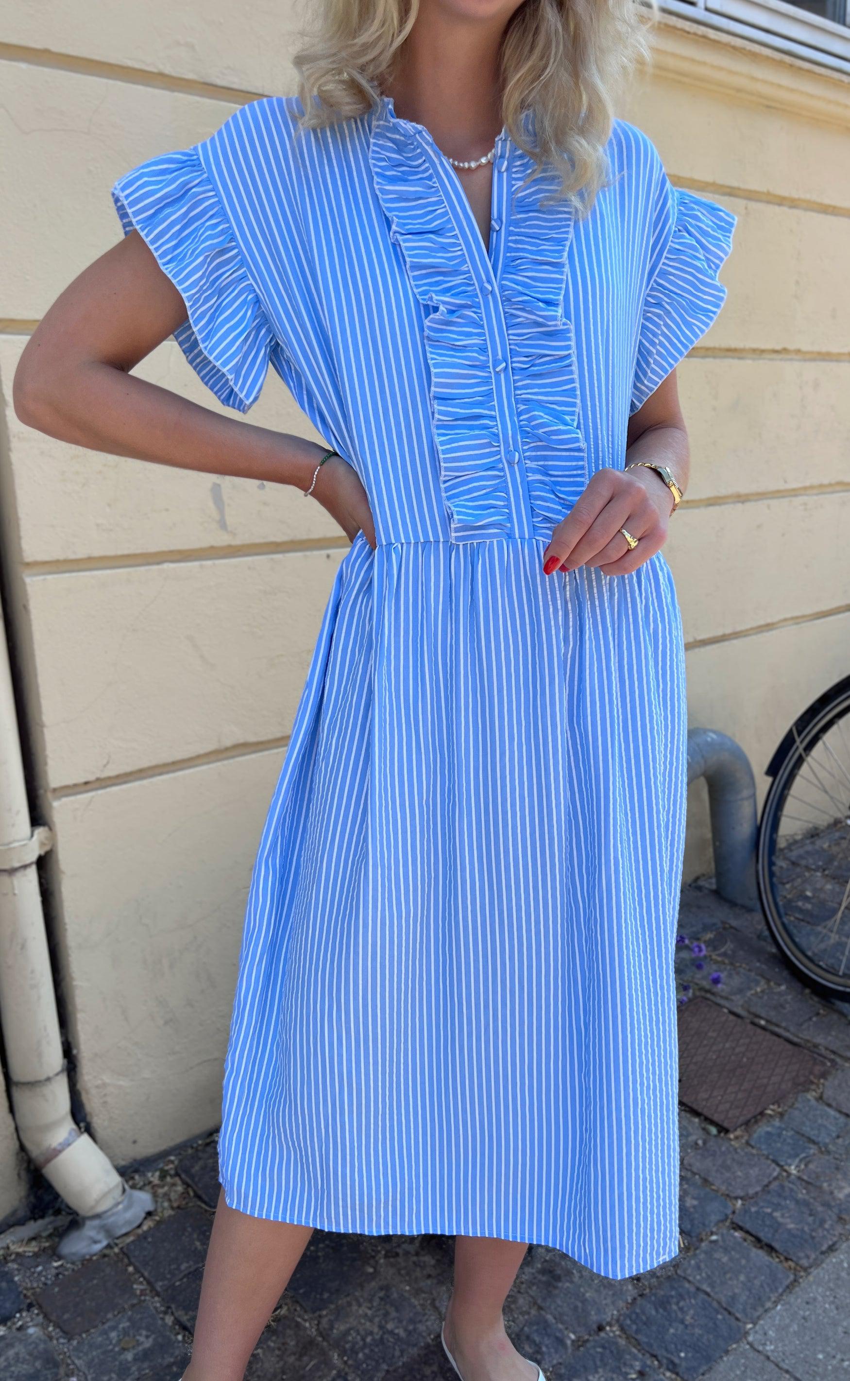 Say INA Copenhagen Kjole - Amelia - Blue Striped