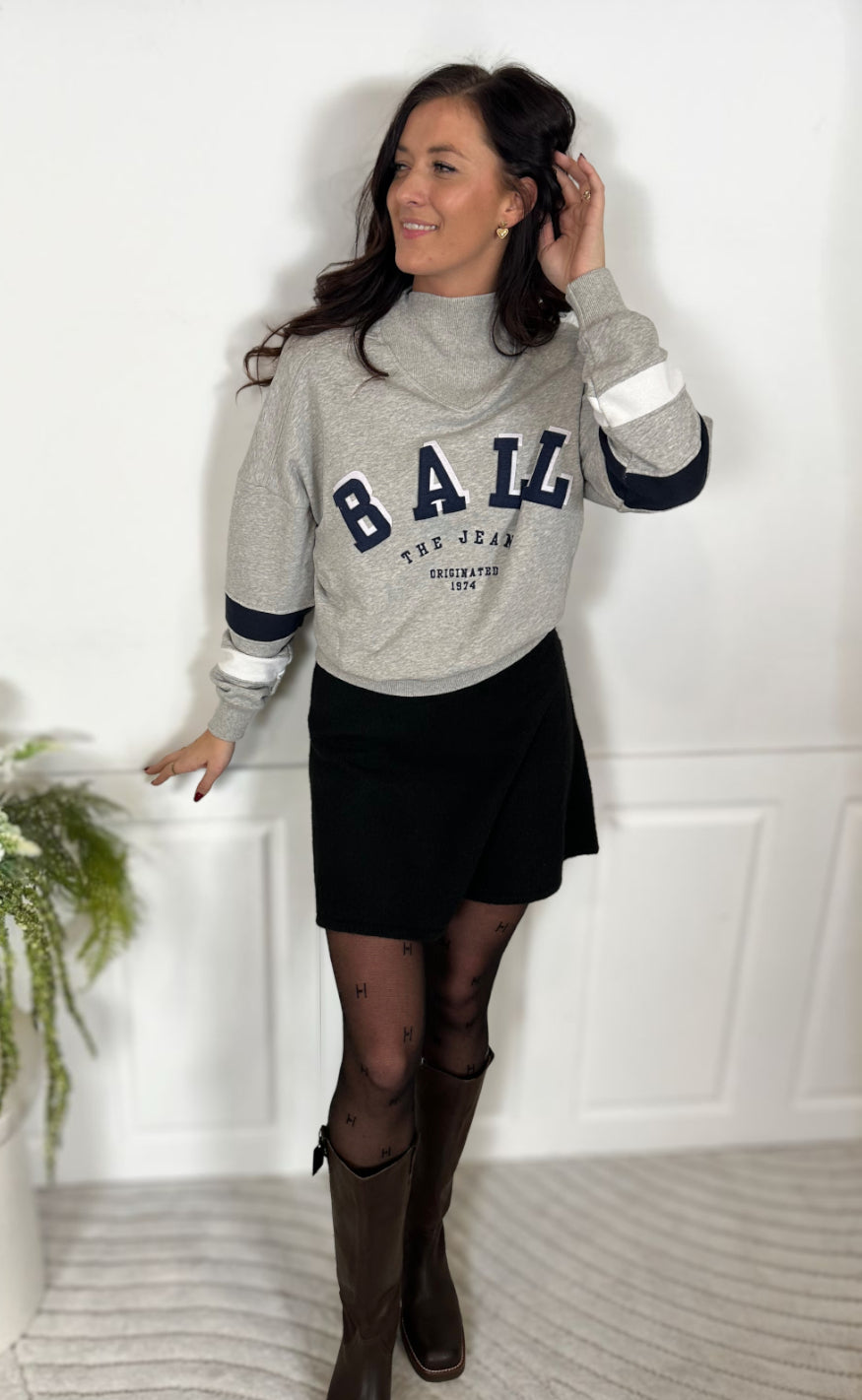 BALL Original Sweatshirt - Fossati - Medium Grey Melange Hot på udsalg