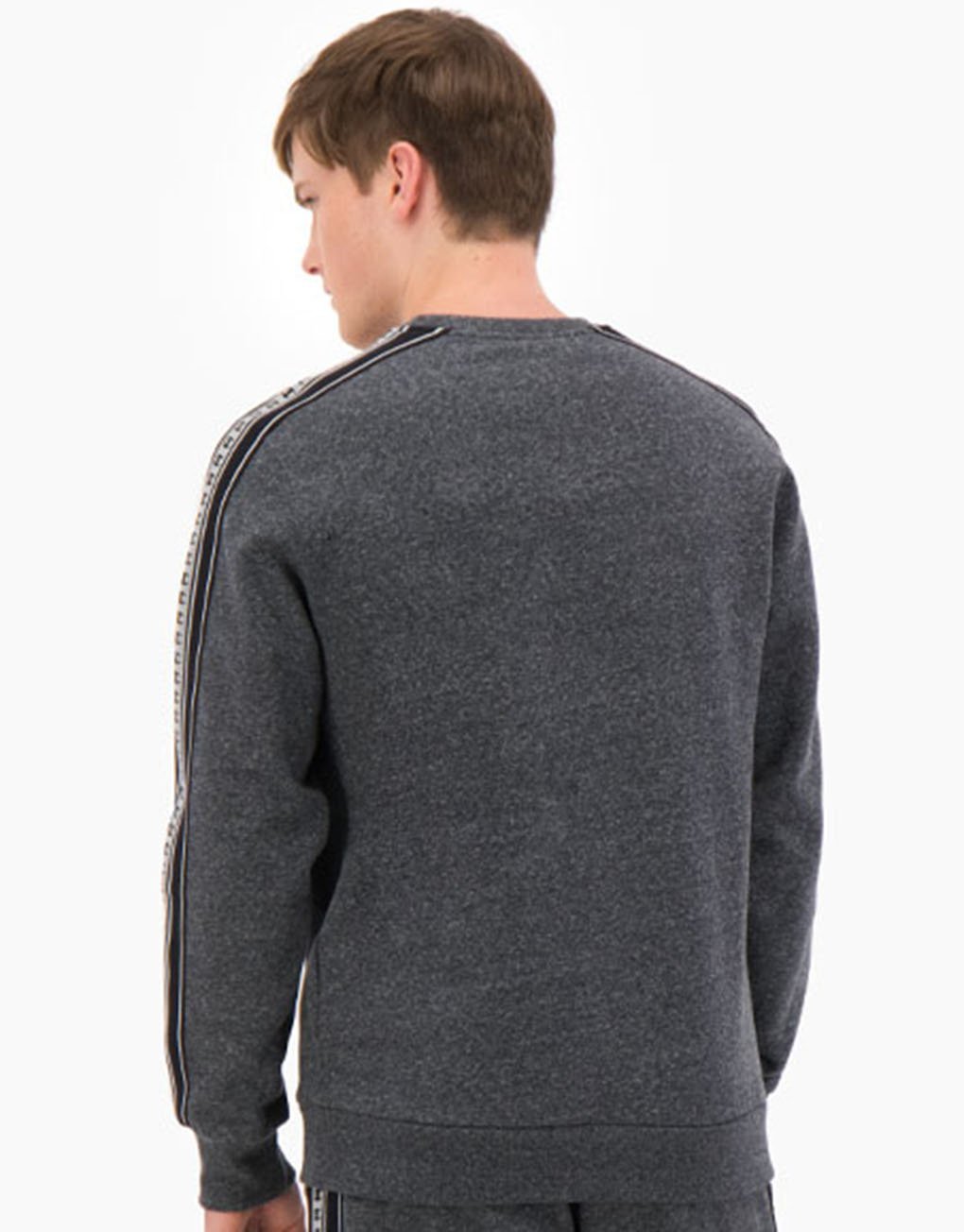 Champion Stripe C Logo Tape Cotton Terry Sweatshirt Levere
