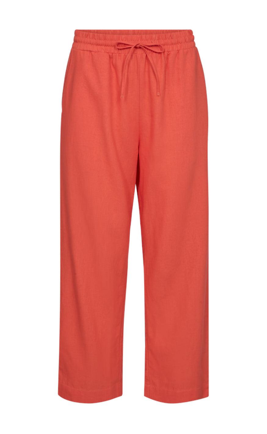 Freequent Bukser - Lava Ankle - Hot Coral Online nu