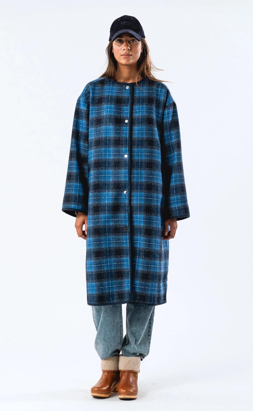 Lollys Laundry Kasket - Oak - Navy Mode
