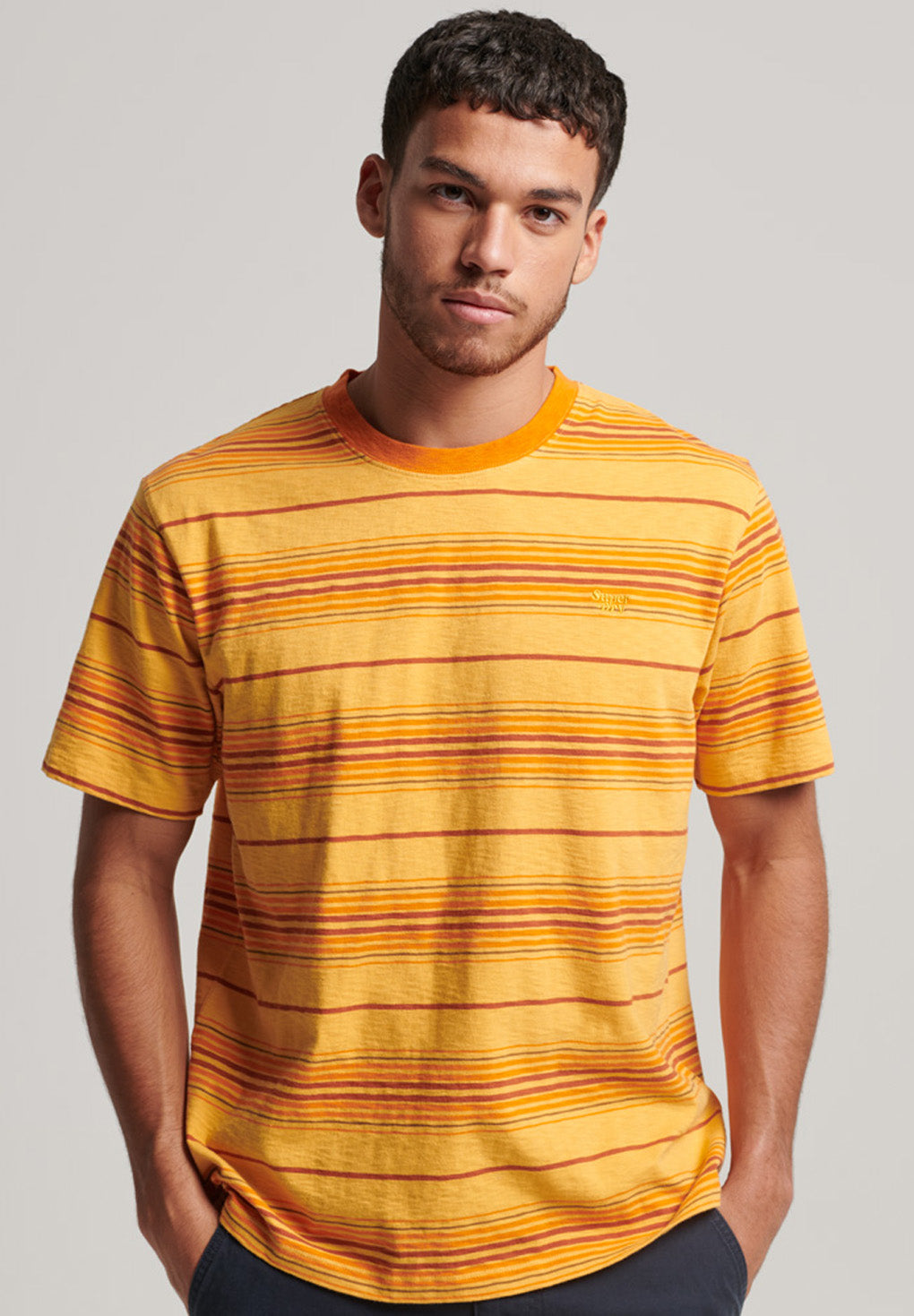 Superdry Organic Cotton Vintage Textured Stripe T-Shirt