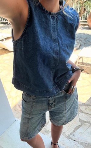 Global Funk Top - Rihne-G - Vintage Blue Wash