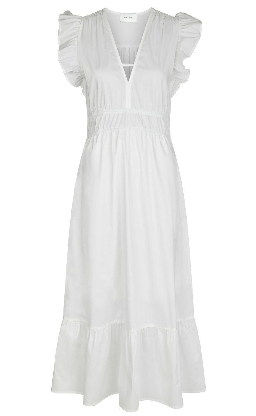 Neo Noir Kjole - Pollana Poplin - White