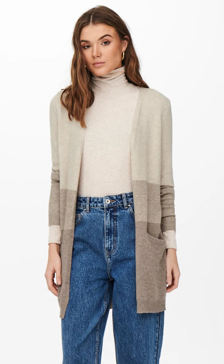 ONLY Cardigan - Queen - Sand W. Beige & Woodsmoke