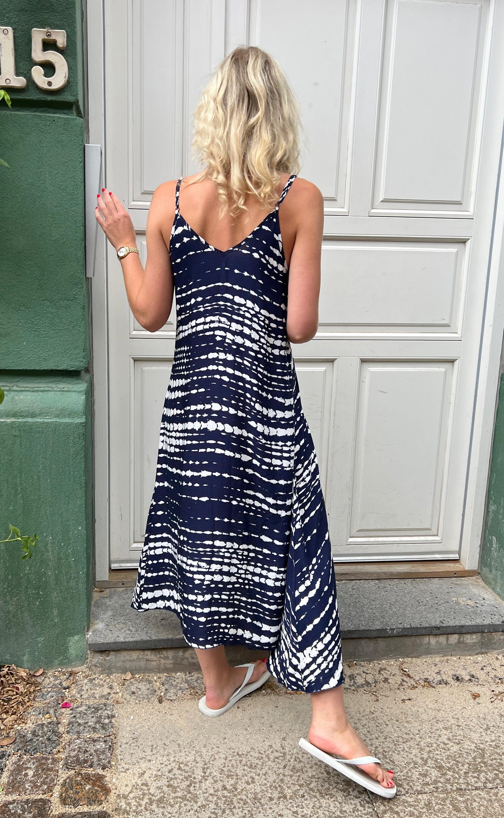 Say INA Copenhagen Kjole - Klara - Navy Tie Dye