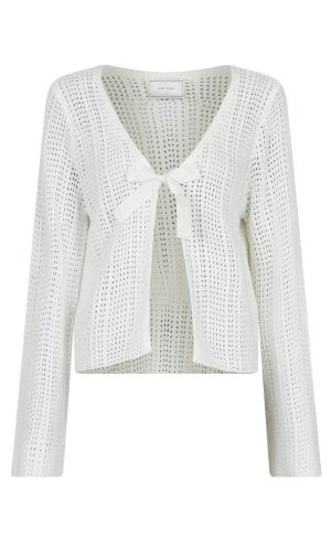 Neo Noir Cardigan - Bates - White Hot på udsalg