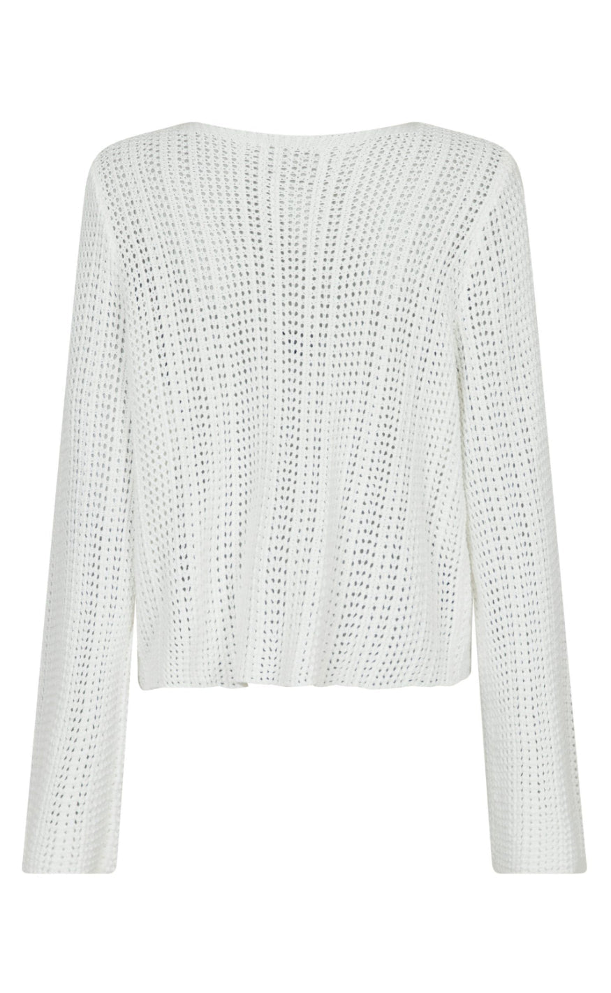 Neo Noir Cardigan - Bates - White Hot på udsalg
