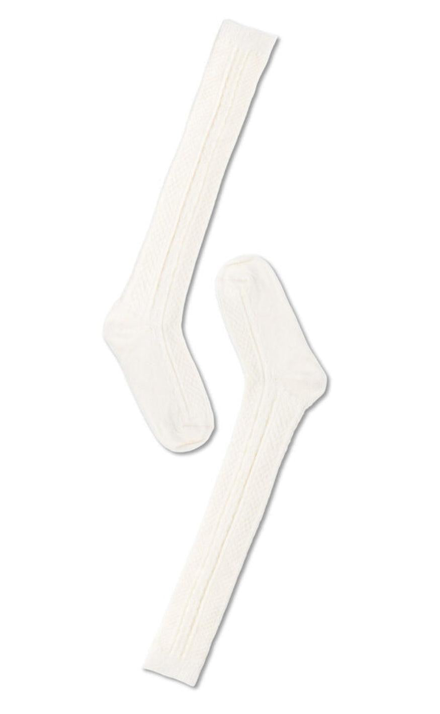 Oroblu Strømper - Woman Wool Cable Over Knee - Off White