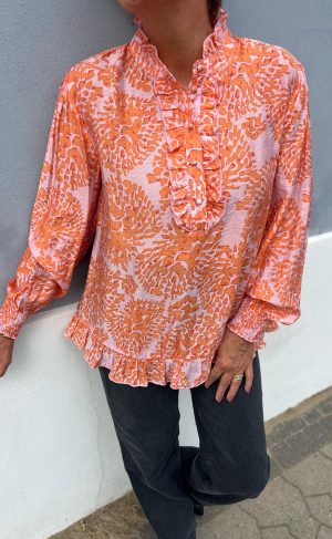 Say INA Copenhagen Bluse - Pia - Orange Dream
