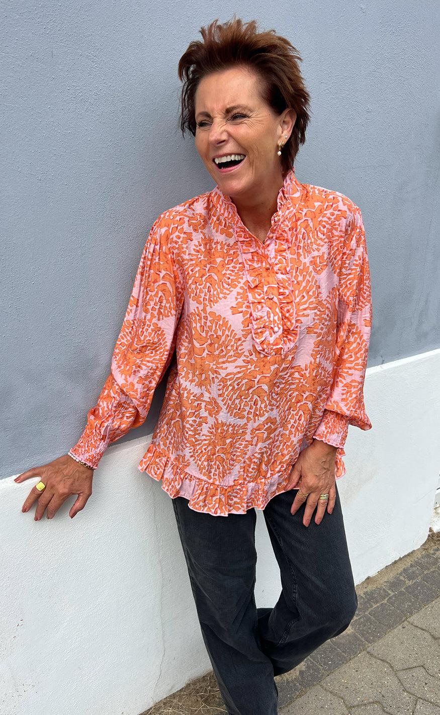 Say INA Copenhagen Bluse - Pia - Orange Dream