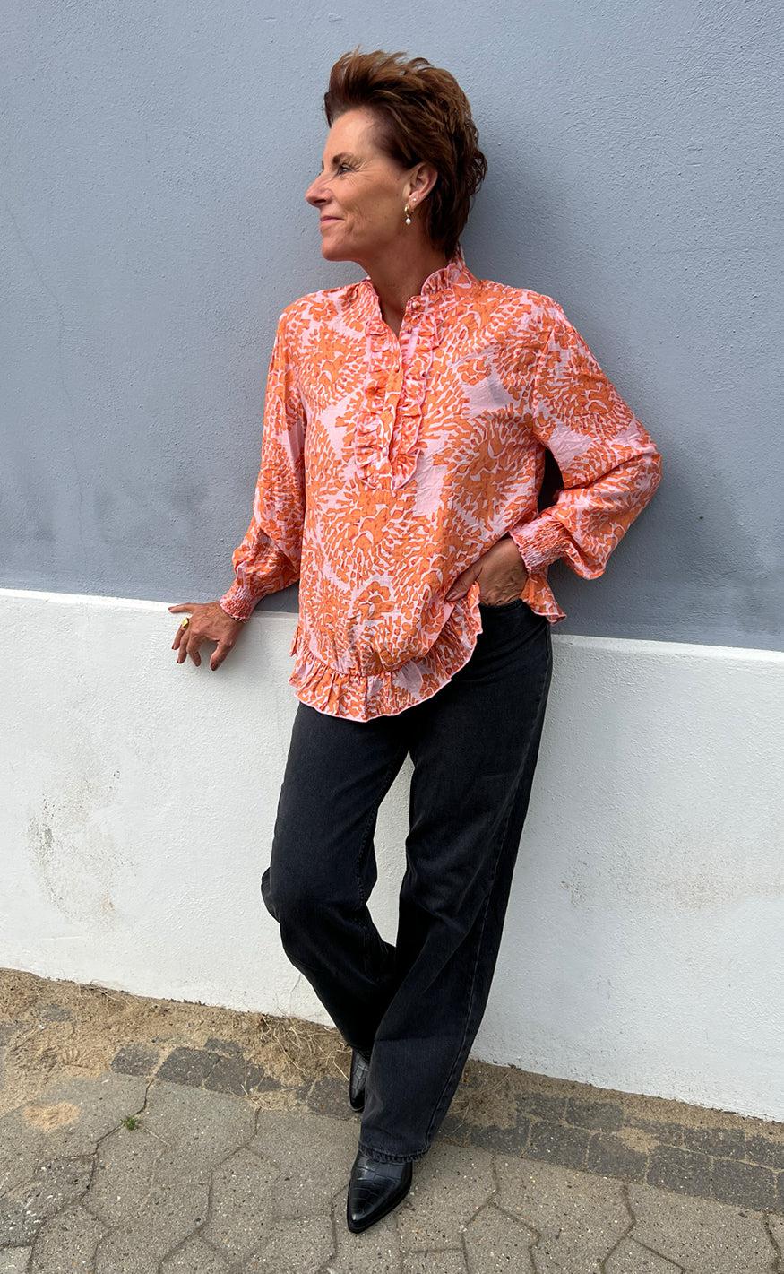 Say INA Copenhagen Bluse - Pia - Orange Dream