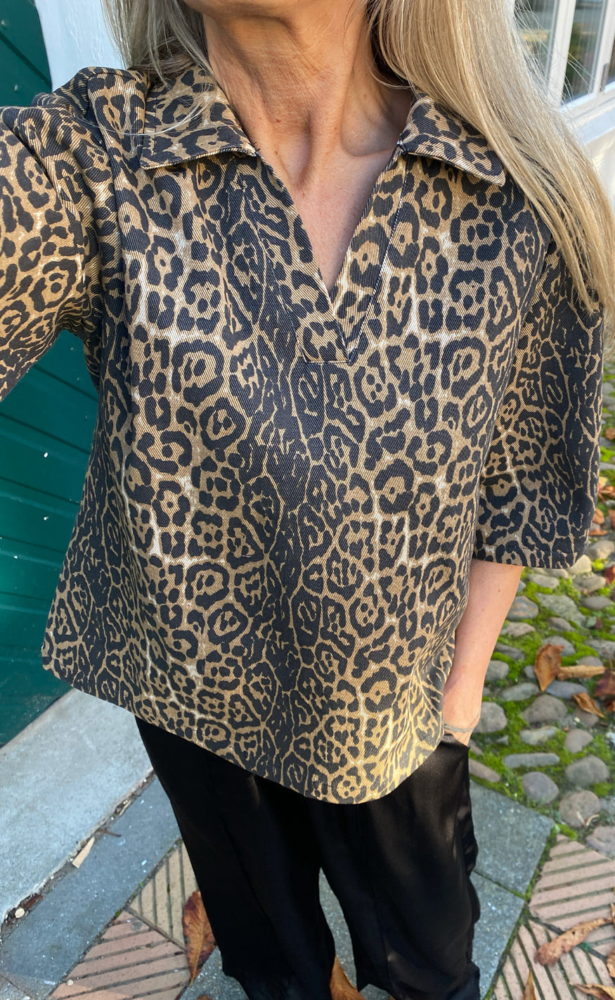 Say INA Copenhagen Polo / Skjorte - Patricia - Leopard Rabat