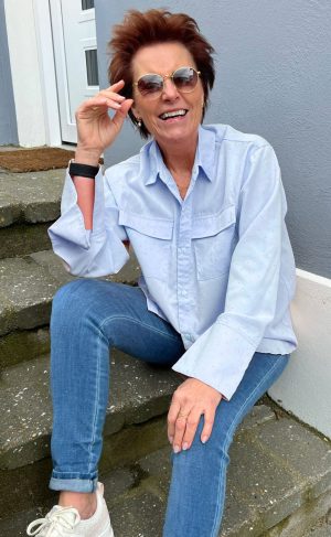 Say INA Copenhagen Skjorte - Susanne Rhinestone - Blue Online nu