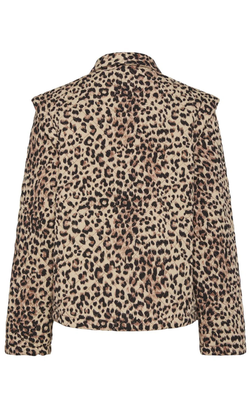 Pieces Jakke - Saroline - Tannin w. Leopard Levere