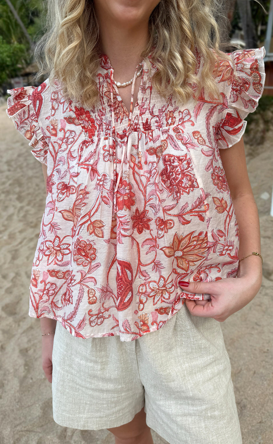 Say INA Copenhagen Bluse - Emmi - Red Flowers