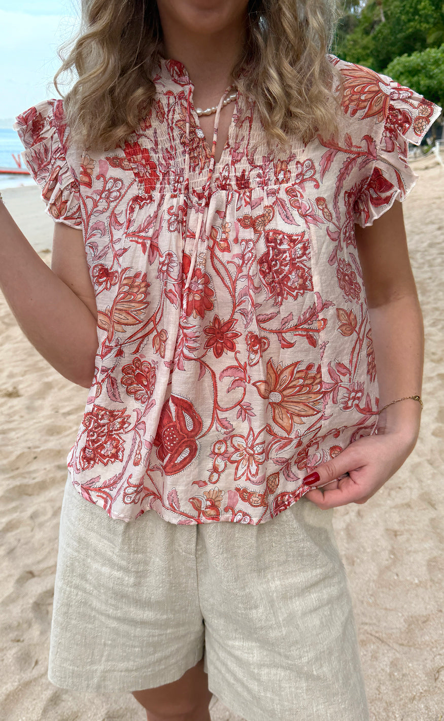 Say INA Copenhagen Bluse - Emmi - Red Flowers