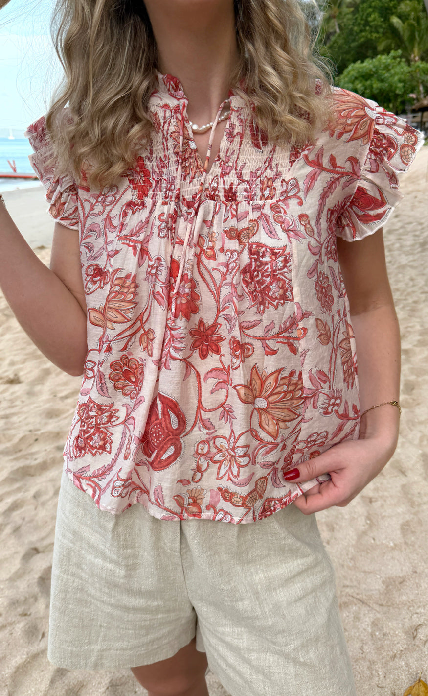Say INA Copenhagen Bluse - Emmi - Red Flowers